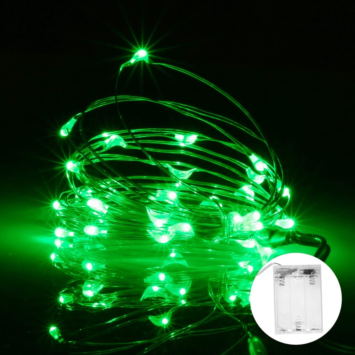 XINKAITE Waterproof LED Fairy String Lights - Starry DIY Decoration for Indoor & Outdoor Parties, Christmas, Holidays (10FT/3Meters, Green)