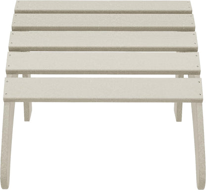 WestinTrends Outdoor Ottoman, Patio Adirondack Ottoman Foot Rest, All Weather Poly Lumber Folding Foot Stool for Adirondack Chair, Widely Used for Outside Porch Pool Lawn Backyard, Sand