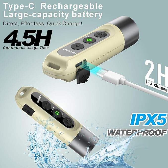 Electronic Whistle Highest IPX5 Maximum Sound 125db Battery 1000mAh Blue for Coaches Teacher, Sports Whistle