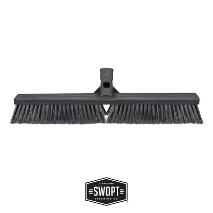SWOPT 24” Standard Multi-Surface Push Broom Head — Indoor and Outdoor Push Broom — Cleaning Head Interchangeable with All SWOPT Cleaning Products for More Efficient Cleaning and Storage