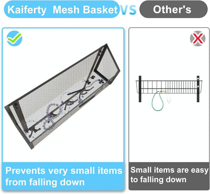 Over The Door Hooks Organizer, Coat Rack Over The Door Storage Hanger Towel Rack, Back of Door Storage Organizer for Bathroom,Bedroom,Kitchen,Office (Black 2-Tier)