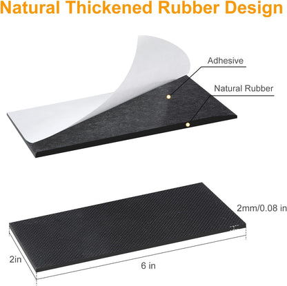 CHUNZEXI Non Slip Furniture Pads 6 PCS 6" x 2", Self Adhesive Rubber Grippers for Furniture Legs, Anti Skid Floor Protectors, Prevent Scratches & Sliding