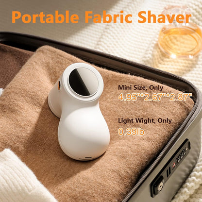 𝗥𝗲𝗰𝗵𝗮𝗿𝗴𝗲𝗮𝗯𝗹𝗲 Fabric Shaver, coldSky Lint Remover for Clothes with 3 Replaceable Blades, Electric Lint Shaver with Digital Display, 3-Speeds Defuzzer for Removing Fuzz and Pill from Sweater