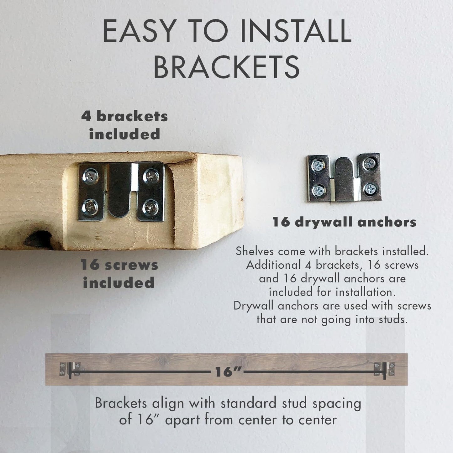 Urban Legacy Reclaimed Barnwood Planks | Floating Shelves for Wall w/Flush Mount Shelf Bracket Set Included | Set of 2 (Coffee Bean, 36"x 7"x 2")