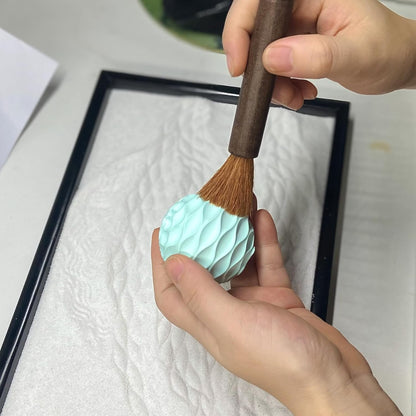 Japanese Zen Garden Kit for Desk with 3 Sand Spheres, Zen Decor with Wooden Tray and Natural Rake Torii Gate Ornament for Home & Office, Desktop Sandbox for Relaxation and Meditation