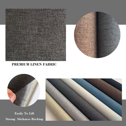 Fabric Repair Patches, Linen Repair Tape Self-Adhesive Fabric Patches Durable, DIY Large Linen Tape for Sofa, Couches, Furniture, Chair, Clothing （3.5X79 Inch, Black）