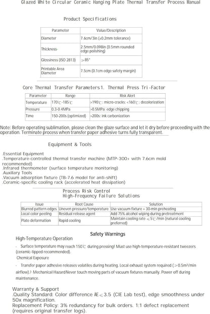 Sublimation Ornaments Bulk Ceramic Discs White Round Porcelain Personalized Ceramic Discs for Heat Press Printing - Ideal Xmas Tree Decorations & Craft Blanks (20 PCS)