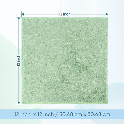 HOMEXCEL Microfiber Washcloths 50 Pack, Highly Absorbent and Soft Face Towel, Multi-Purpose Wash Cloths for Bathroom, Hotel, Spa, Gym, and Kitchen, 12x12 Inch