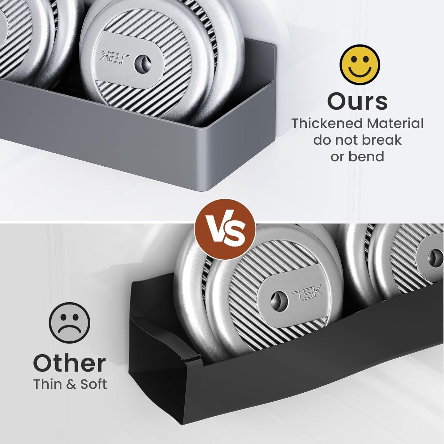 Magnetic Spice Rack for Refrigerator, Kitchen Organizer and Storage Shelf, Grey (4 Pack)…