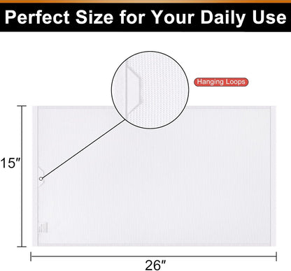 Homaxy 100% Cotton Waffle Weave Kitchen Towels - 6 Pack Soft and Absorbent Dish Towels - 16 x 26 Inches Quick Dry Hand Towels - White