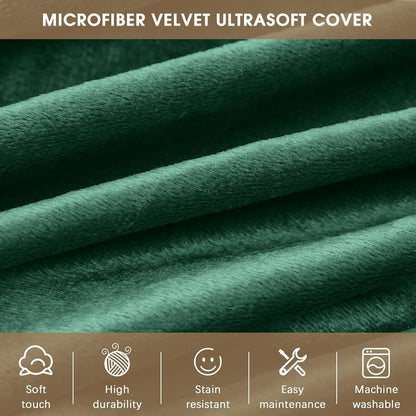 Bean Bag Chairs for Adults - Memory Foam Furniture BeanBag Chair - Kids/Teens Sofa with Soft Micro Fiber Cover - Round Fluffy Couch for Living Room Bedroom College Dorm - 4 ft, Green