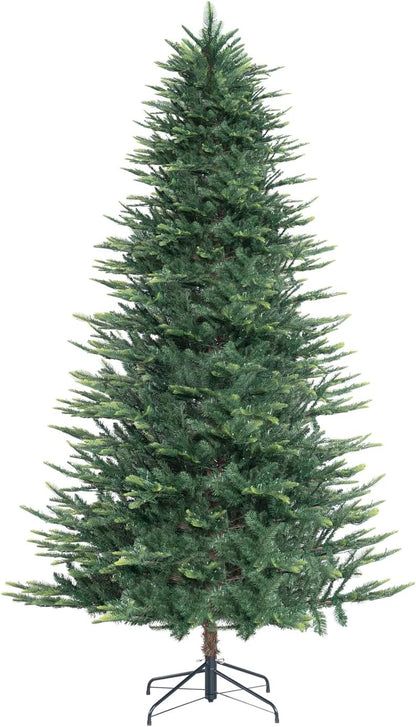 Naomi Home 6.5ft Nordic Christmas Tree with Lights, Realistic Charming Prelit with 921 Branch Tips, 500 Warm Lights and Metal Stand, Aritificial Tree