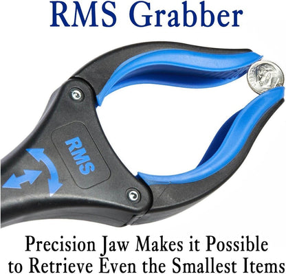 RMS 2-Pack 32 Inch Extra Long Grabber Reacher with Rotating Jaw - Mobility Aid Reaching Assist Tool (Blue)