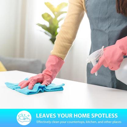 15pcs Microfiber Cleaning Cloth Lint Free, Absorbent, Streak Free, Non-Abrasive, Reusable and Washable，Cleaning Towels with 5 Color Assorted,11.5"X11.5"(Green/Blue/Yellow/Pink/Grey)