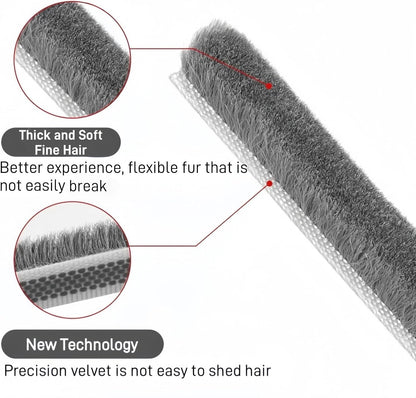 33 Ft Self-Adhesive Weather Stripping Door Seal Strip for Door Window, 0.35" Wide x 0.35" Thick, Gray