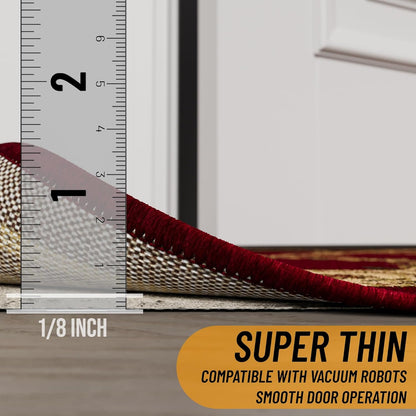 Ottomanson 5' x 7'8" Non-Slip Rug Pad Gripper 1/12 Inch Ultra Thin Dual Surface Felt + Rubber Gripper - Safe for All Floors, Cream