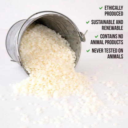 American Soy Organics Freedom Coconut Soy Wax Beads for Candle Making - Natural Candle Making Supplies - Paraffin-Free,Beeswax-Free Coconut Candle Wax for Container Candles,Tealights, Wax Melts 25 lbs