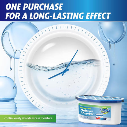 Moisture Absorbers, 12 Pack, Compact Dehumidifier for Closet, Efficient Humidity Absorber Boxes, Moisture Absorber for Closet, Odor Eliminator with Fragrance Free, Blue, 6.4oz, 300ml