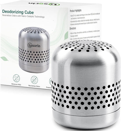 Refrigerator Deodorizer – Lasts for 10 Years, Long-Lasting Odor Eliminator for Fridge, Closet, Car -More Effective Than Baking Soda Charcoal Air Purifier - Nano Catalyst Technology (1 Pack)