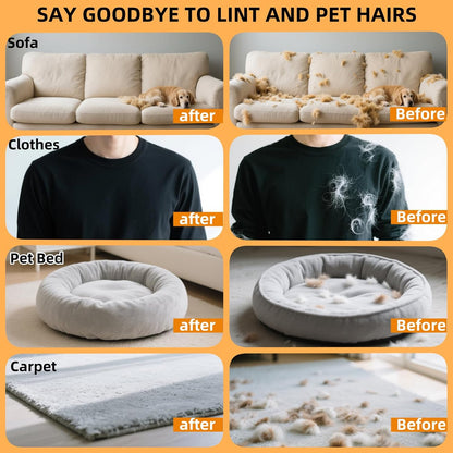 2Pcs Electrostatic Pet Hair Removal Gloves for Cats & Dogs,2025 New Upgraded Reusable Quick De-Shedding Grooming Gloves,Animal Fur Remover Tool for Couch,Carpet,Furniture,Car Seat,Clothing,Curtain