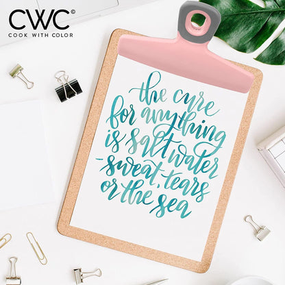 COOK WITH COLOR Food Clips - Wide Heavy Duty Chip Clips, Large Bag Clips for Food Storage with Air Tight Seal Grip, Pack of 4, Pink