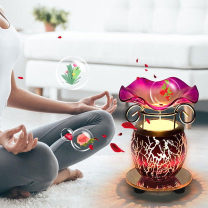 HUNANBANG Electric Scented Wax Warmer - Auto Off Timer Candle Wax Melt Warmer Fragrance Burner, Lightning-Purple