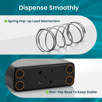 Paper Towel Dispenser Countertop, Compact Trifold Multifold Z Fold Hand Towel Holder Commercial Bathroom Paper Towels Dispenser for Home Kitchen Toilet, Black