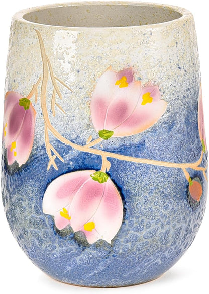 Sungmor 10.6 Inch Ceramic Succulent Plant Pot with Drainage Hole, Hand Painted Flower Pots for Plants, Unique Texture Decorative Planter for Indoor and Outdoor, Pottery Vase for Home Office Decor