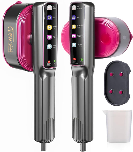 Portable Clothes Steamer, 1200W Touch Screen Handheld Steamer for Clothes, 1s Powerful Wrinkle Remover, All Fabric Modes, Dry & Steam Ironing for Home & Travel, 10s Fast Heat-up-Gray