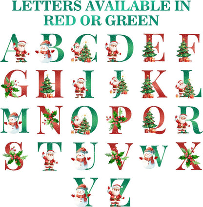 Personalized Christmas Ornaments 2025 Wood Custom Name Date Initial A-Z Monogram Christmas Ornament Personalized Ornament Christmas Xmas Tree Decorations for Kids Couples Family Friends