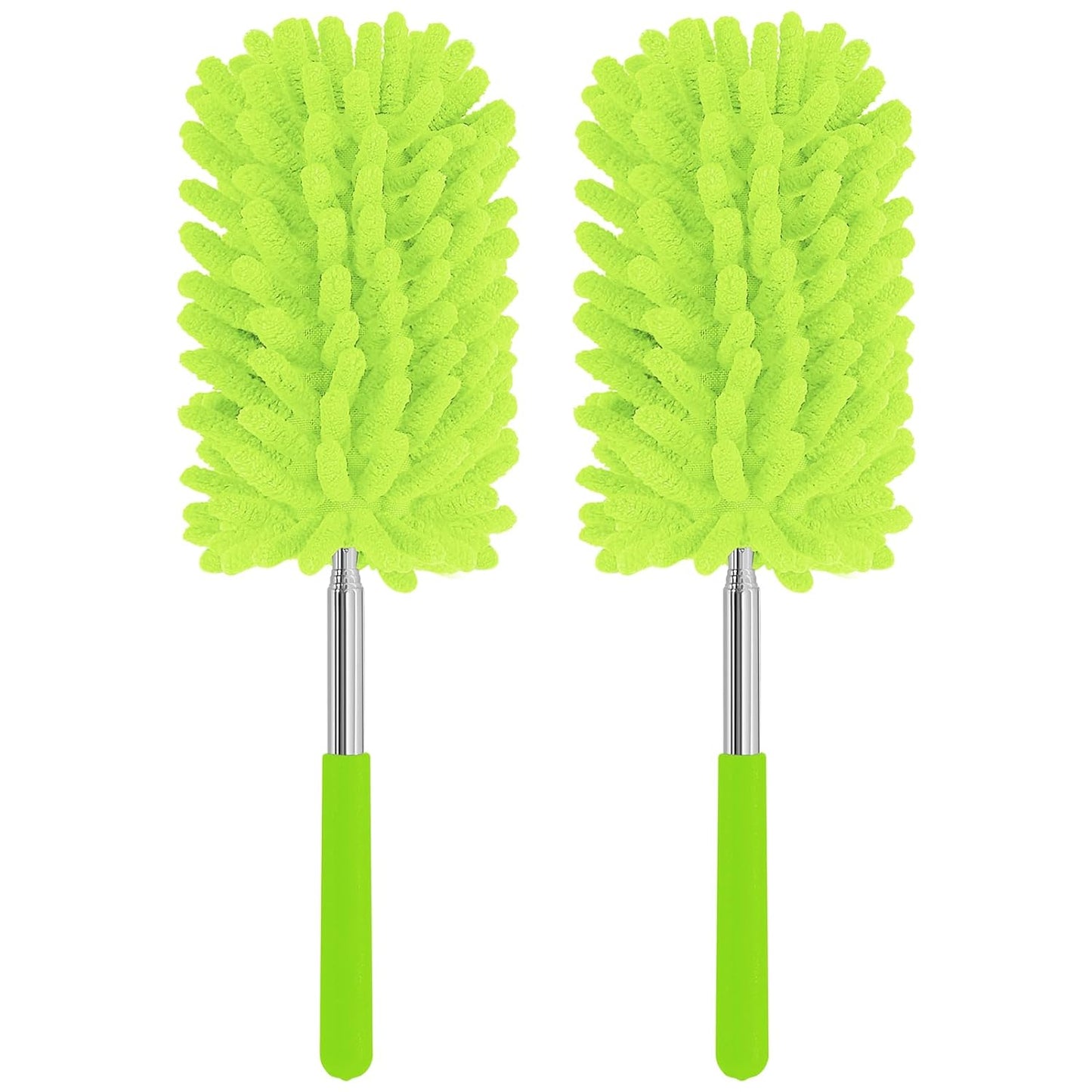 Mini Duster for Cleaning, 360° Bendable Hand Dusters with Extension Pole, Washable Small Duster for Car Interior, Office, Furniture