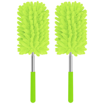 Mini Duster for Cleaning, 360° Bendable Hand Dusters with Extension Pole, Washable Small Duster for Car Interior, Office, Furniture