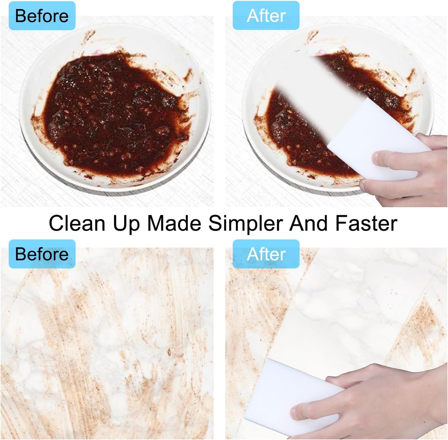 2X Density Magic Sponge Eraser,50 Pack Multi-Functional Household Cleaning Sponge for Furniture,Extra Thick and Long Lasting Melamine Cleaning Sponges for Bathroom,Floor, Wall Cleaner (50)