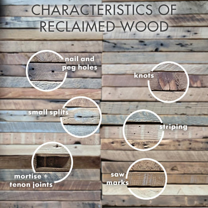 Urban Legacy Reclaimed Barnwood Planks | Floating Shelves for Wall w/Flush Mount Shelf Bracket Set Included | Set of 2 (Coffee Bean, 40"x7"x 2")