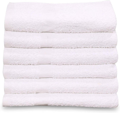 GOLD TEXTILES New Cotton Blend White Restaurant Bar Mops Kitchen Towels (12, White)