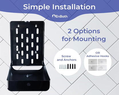 Commercial Paper Towel Dispenser Wall Mount, Holds 500 Multifold, Trifold, Z Fold, C Fold Hand Towels for Bathroom/Restroom, Office, Shop, or Home (Black)