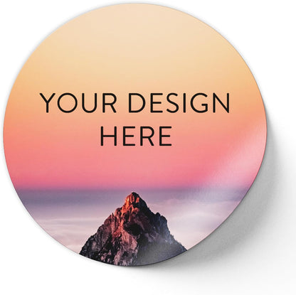 100 Custom Vinyl Stickers - Upload Your own Image, Text, Design, Logo - Personalized Logo Labels for Handmade, Packaging, Bottle, Jars, Candle, Brand Stickers (Mountain, 2x2)