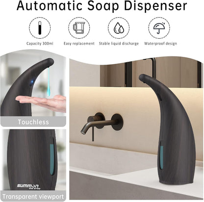 Automatic Soap Dispenser Touchless,400ML Hand & Dish Countertop Electric Liquid Dispenser with Sensor,Modern 4 Gear Adjustable Waterproof Battery Operated Kitchen Auto Soap Pump