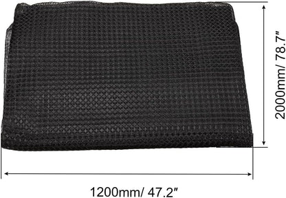 PATIKIL 47.2" x 78.7" Air Conditioner Air Filter Material, Plastic Dustproof Filtering Mesh Screen Replacement for Air Conditioning, Black
