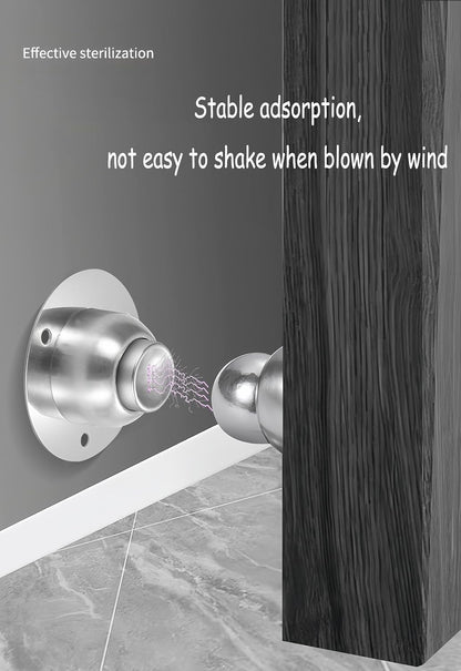 Door Stopper,2 Packs Mini Magnetic Door Stop for Heavy Duty Door,Stainless Steel Ultra-Short Soft Catch Door Stop to Hold Keep Door Open Securely