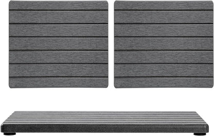 3 Pack Diatomite Stone Sink Tray, Water Absorbing Mat for Kitchen & Bathroom Counter, Quick Dry Soap Dish Makeup Vanity Caddy,Sponge Holder Organizer, Dark Gray 2pcs of 8"x 3.8" and 1pc of 3.8"x 3.8"