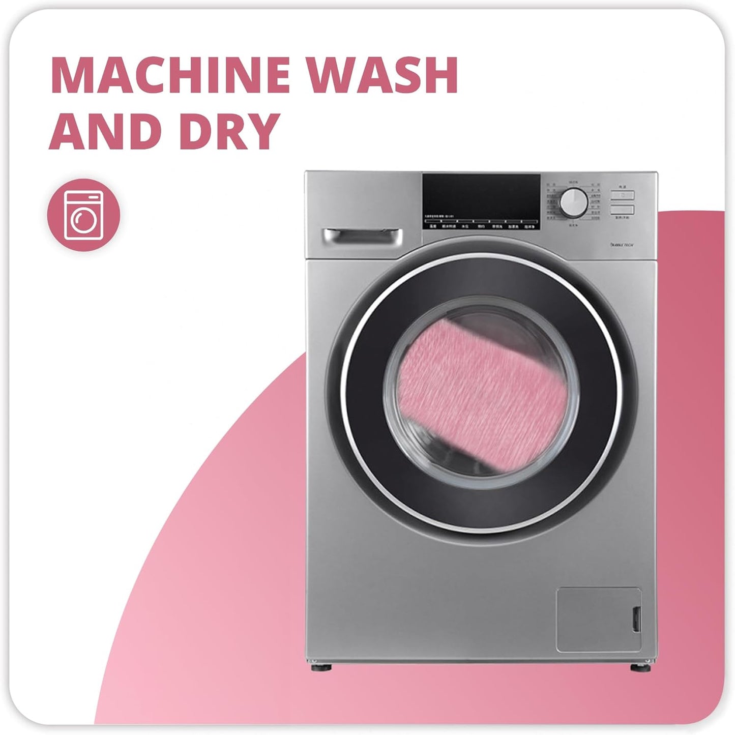 Bath Mat,Ultra Thin Bathroom Rugs,Rubber Bath Mats for Bathroom,No Slip Bath Rugs,Quick Dry,Machine Washable,Low Pile,Absorbent,Shower Outside,Sink,Home Decor Accessories.Pink,1'5"x2'3"(2 Pack)