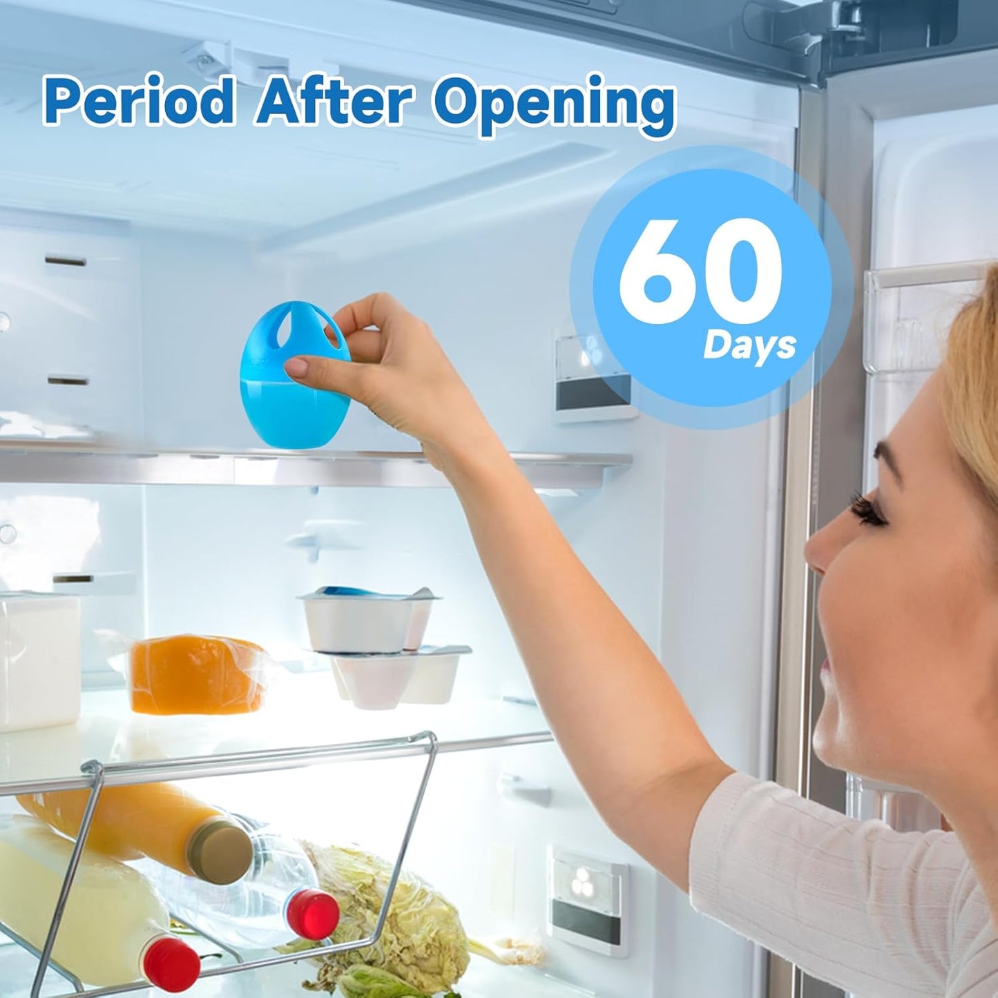 Refrigerator Deodorizer 3 Pack, Natural Plant Fridge Deodorizer More Effective Than Baking Soda, Long-Lasting Odor Eliminator for Refrigerator, Air Freshener for Kitchen, Shoe Cabinet, Pet Areas