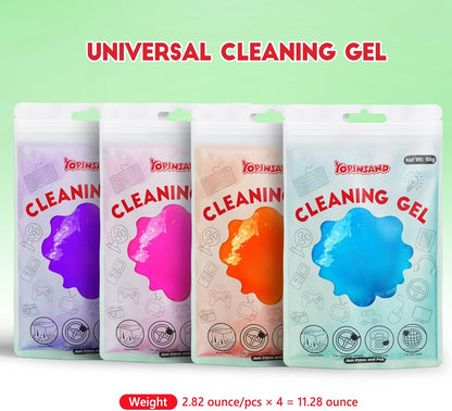 Car Cleaning Gel, 4 Pack Car Cleaning Putty, Universal Auto Deatiling Tools, Reusable Interior Cleaner for Car Keyboard Air Vent, Car Slime Cleaner Dust Cleaning Gel