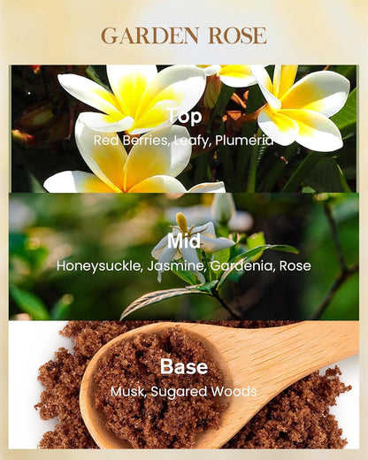 M&SENSE Garden Rose Scented Natural Soy Wax Candle, 14.1oz 60 Hours Long Lasting Slow Burning Candles for Home Decor, Aromatherapy Candle for Stress Relief