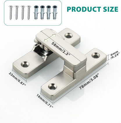 90/180 Degree Flip Latch Gate Latch, Heavy Duty Black Safety Door Lock Enhanced Security Flip Latch Lock Hardware for Interior Door Front Door Barn Garden Fence Window Bathroom Cabinet