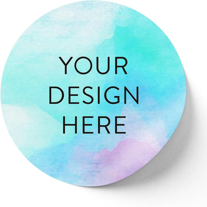 100 Custom Vinyl Stickers - Upload Your own Image, Text, Design, Logo - Personalized Logo Labels for Handmade, Packaging, Bottle, Jars, Candle, Brand Stickers (Sky Blue, 2x2)