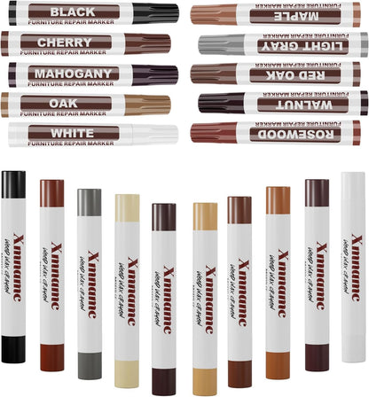 20 Colors Wood Filler Sticks Furniture Markers Touch up,Fill Putty Stick for Repair Furniture Scratch,Scuffs,Cracks and Nail Holes on Floors,Cabinets,Tables,and Doors Tables