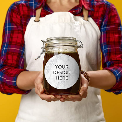 100 Custom Vinyl Stickers - Upload Your own Image, Text, Design, Logo - Personalized Logo Labels for Handmade, Packaging, Bottle, Jars, Candle, Brand Stickers (Silver Marble, 4x4)