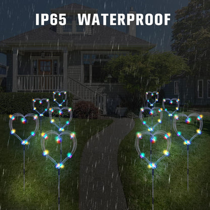 Solar Garden Firework Lights Outdoor 8 Pack, 8 Modes, 120 LED Waterproof Copper Wire DIY Solar Decorative Lights with Remote Control, for Yard Pathway Party Decor